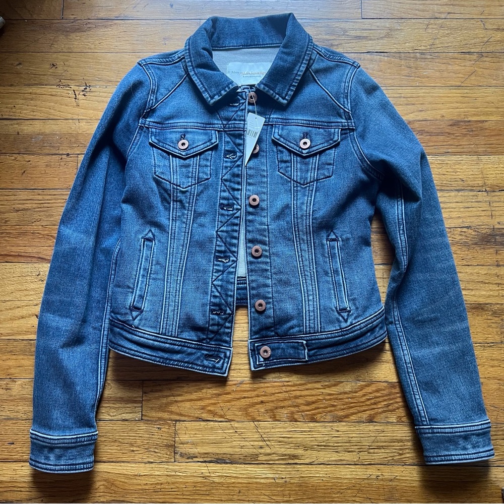 NWT Anthropologie Pilcro and the Letterpress Dark Denim Stretch Jacket XS